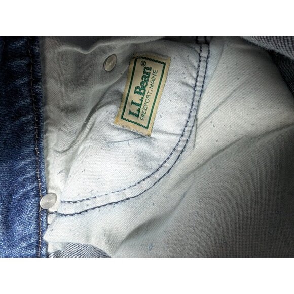 LL Bean Straight Leg Jeans Mens 36x30 Light Wash Rugged Chore Work Classic - Picture 2 of 8